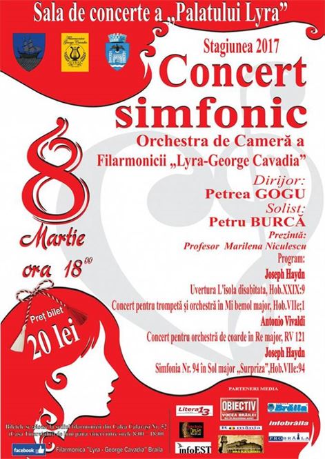 Concert Simfonic dedicat Zilei Internationale a Femeii.