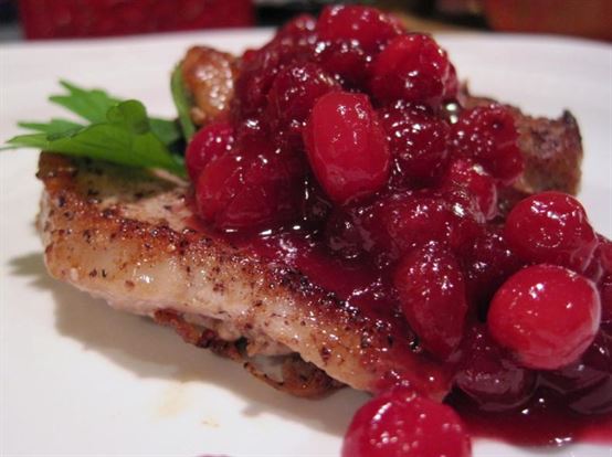 Porc cu merisoare si clementine