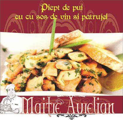 Piept de pui cu sos de vin si patrunjel