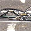 Biciclist spulberat de tren