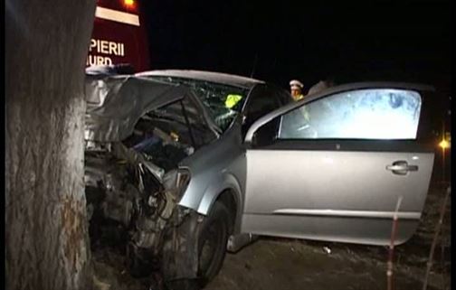 A derapat din cauza carosabilului cu portiuni de gheata