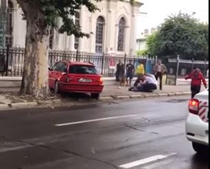 Accident in fata la Biserica Greaca