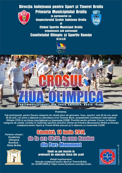 Afis Crosul Ziua Olimpica - 2014