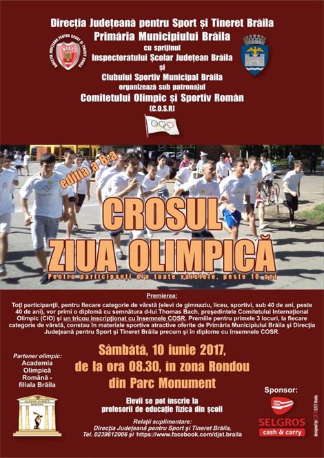 Sambata are loc editia a VIII-a a Crosului ”Ziua Olimpica”