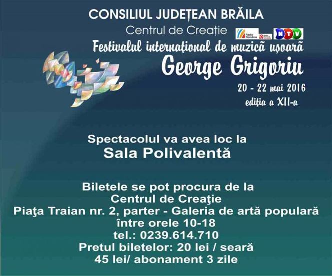 Festivalul Internaţional de muzică uşoara George Grigoriu, ediţia a XII-a