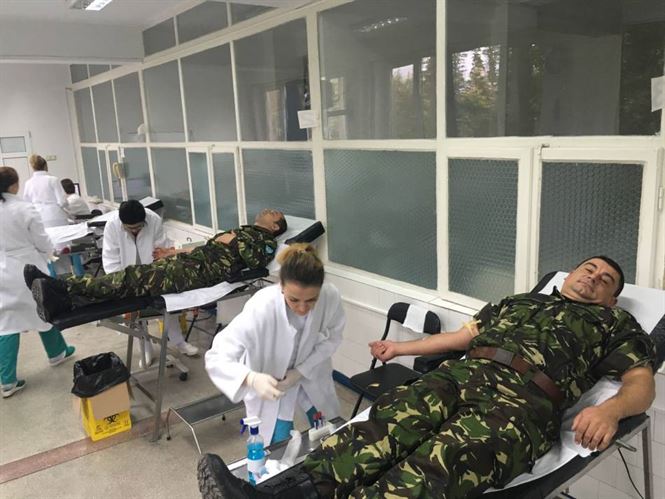 Campanie de donare de sange a militarilor de la Batalionul 72 Geniu