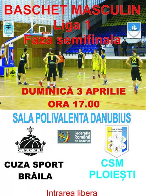 Cuza Sport Braila intalneste duminica dupa amiaza pe CSM Ploiesti
