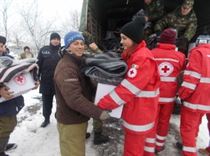 Voluntarii Crucii Rosii au dus ajutoare celor 51 de familii din satul Pribeagu. Galerie Foto 