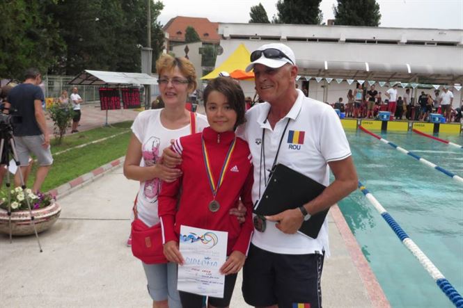Daria Enciu si antrenorul Ion Ionescu