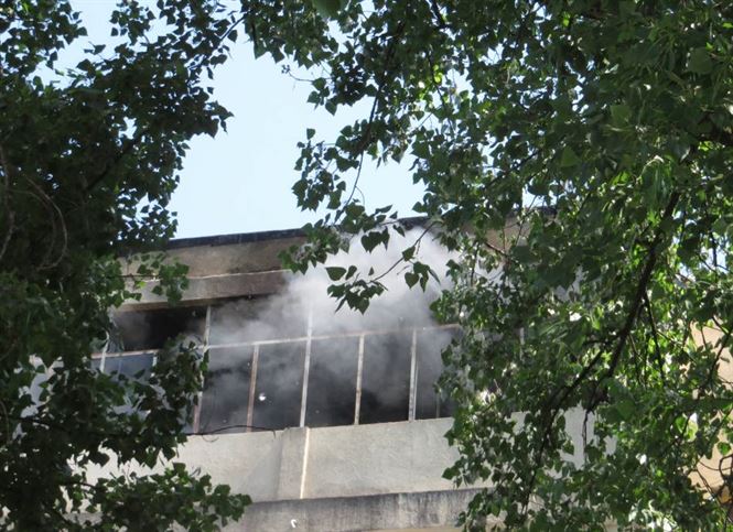Incendiu la blocul 21 din cartierul Viziru 1