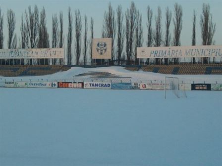 Jucatorii de la CF Braila au gasit stadionul acoperit cu zapada