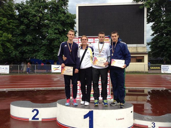Podiumul la 110 m garduri