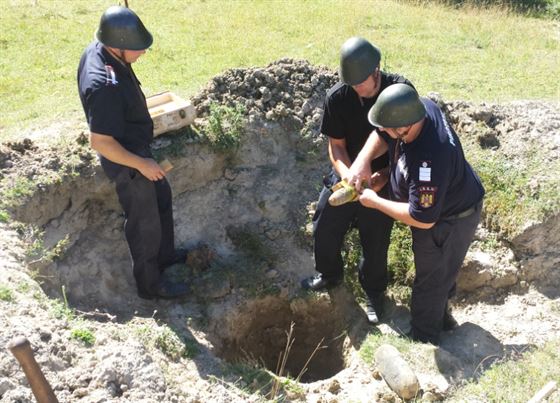 Peste 40 de elemente de munitie distruse in poligonul Muchea