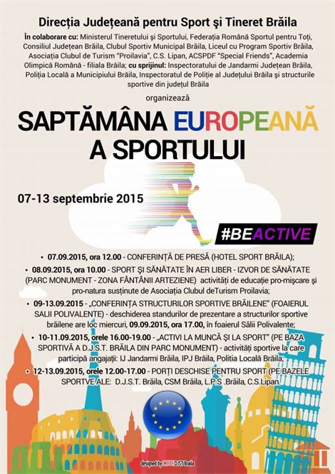 Saptamana europeana a sportului desfasurata si la Braila