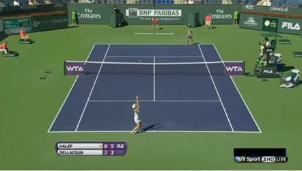 Simona Halep a incheiat meciul cu un AS