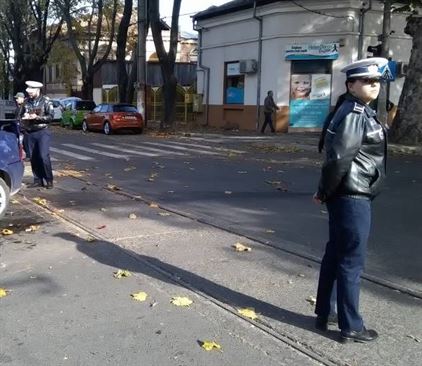 Tamponare din cauza de neacordare de prioritate pe Bulevardul Independentei