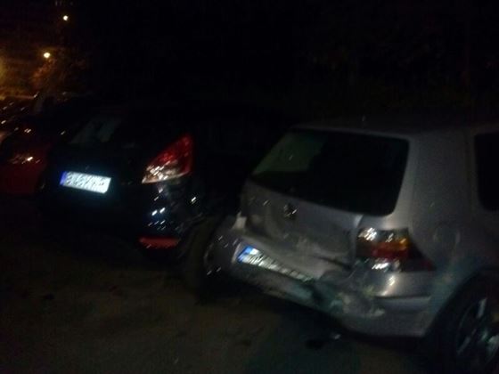 Trei masini lovite pe strada Calugareni de un sofer baut si fara permis