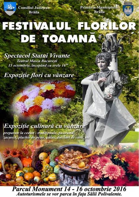 Vineri se deschide ”Festivalul Florilor de Toamna”