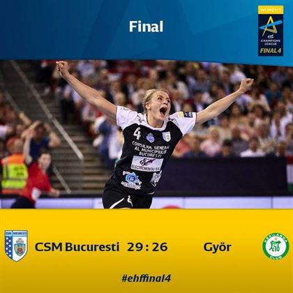 CSM Bucuresti, noua campioana a Europei la CSM Bucuresti, noua campioana a Europei la handbal femininhandbal feminin