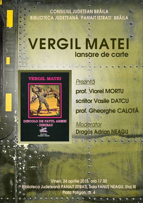 Vergil Matei isi lanseaza a doua carte