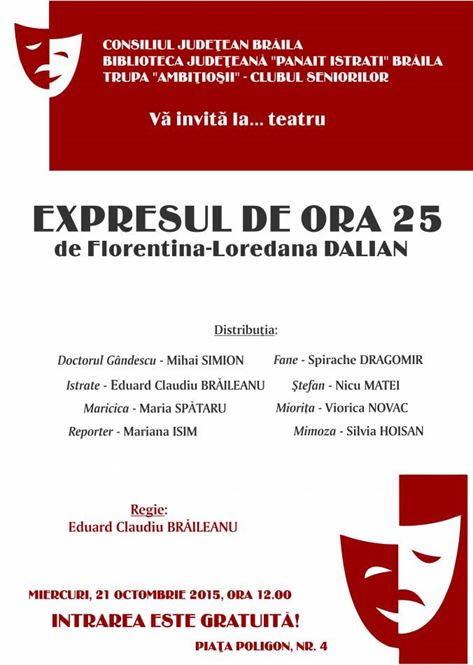 Spectacol de teatru la Biblioteca Judeteana