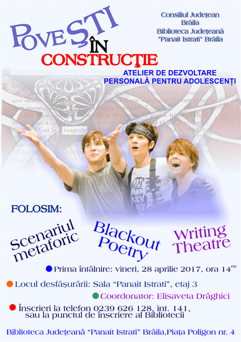 Atelierul de dezvoltare personală pentru adolescenți
