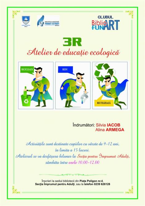 Atelier educatie ecologica la Biblioteca Judeteana