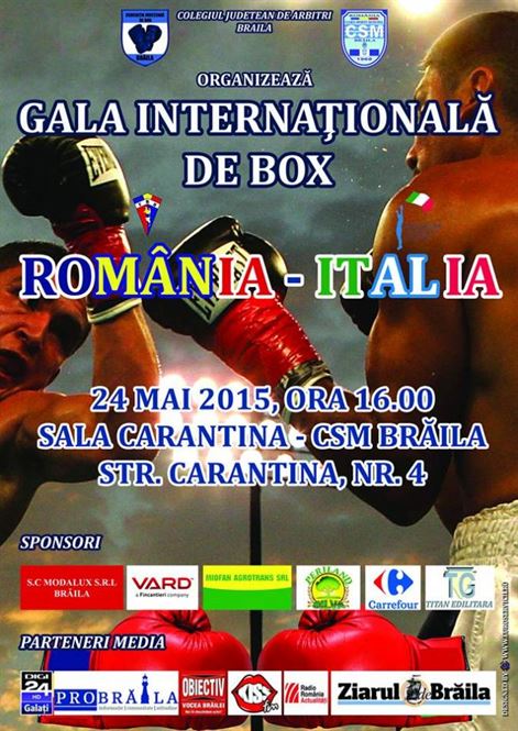 Gala de box Romania - Italia in sala Carantina