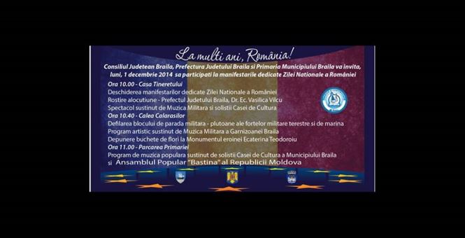 Vedeti aici programul pregatit de autoritati pentru Ziua Nationala a Romaniei