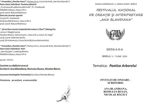 Creatie si interpretare literara, la Scoala Gimnaziala “C.S. Aldea”
